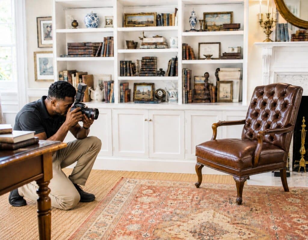 brown button estate sale online photographer