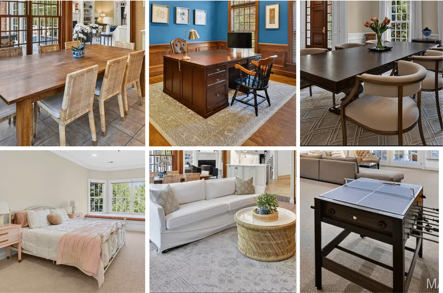 . Additional offerings include a vintage Steinway upright piano, outdoor patio furniture, gym equipment, crafting room supplies, garage equipment, a washing machine, and more.