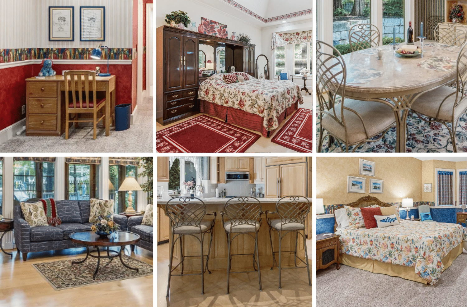 Highlights include a Thomasville bedroom suite, Craftsman woodworking equipment, Masterbuilt gas smoker, Vectra professional gym, True treadmill, Sligh desk and chairs, leather sleeper sofa, Atmos Jaeger shelf clock, Lladró, Stiffel lamps, Longaberger baskets, Schwinn lowrider bikes, patio furniture, watches, costume jewelry, china sets, and Christmas décor.