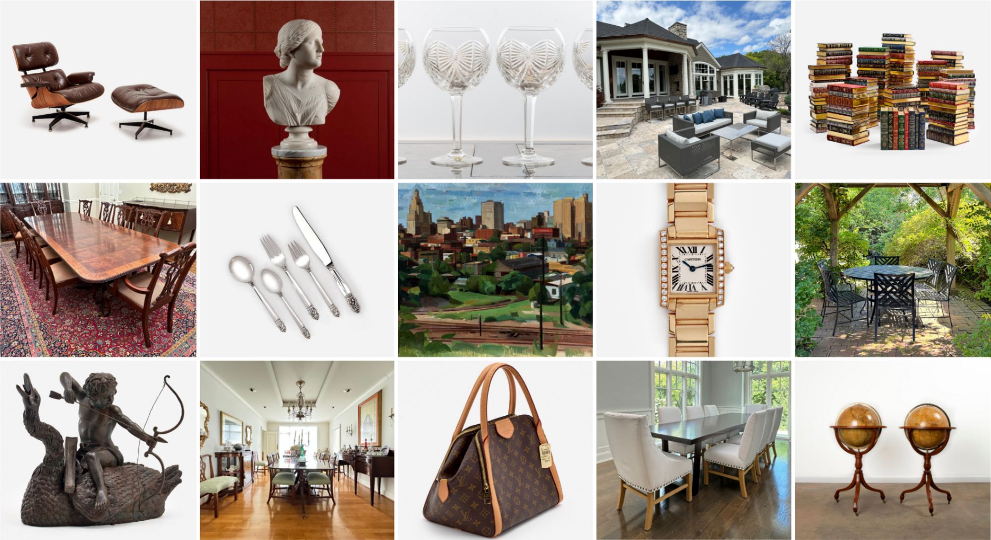 Brown Button upcoming estate sales